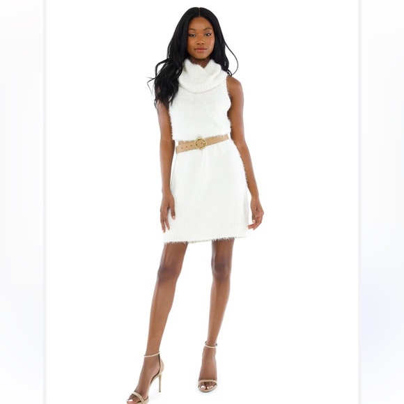 Revolve Show Me Your Mumu Women’s Fuzzy Knit Mini Wool Blend Sweater Dress Small - Picture 1 of 11